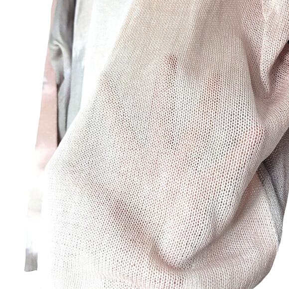 FATE Tie Dye Pink Gray Crew Neck Long Sleeve Light Pullover Sweater Women Sz S - Picture 6 of 6